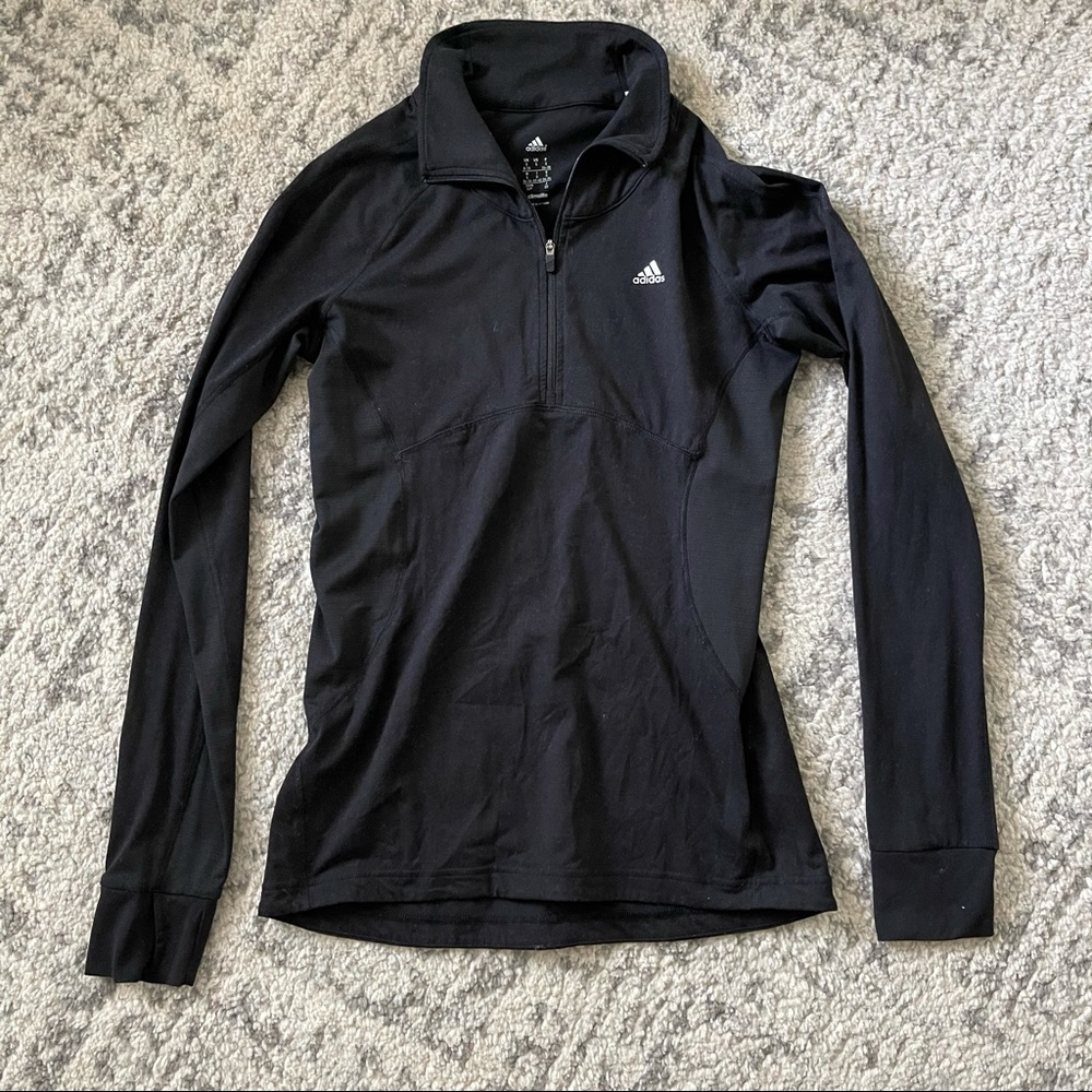 Black adidas climalite half zip
